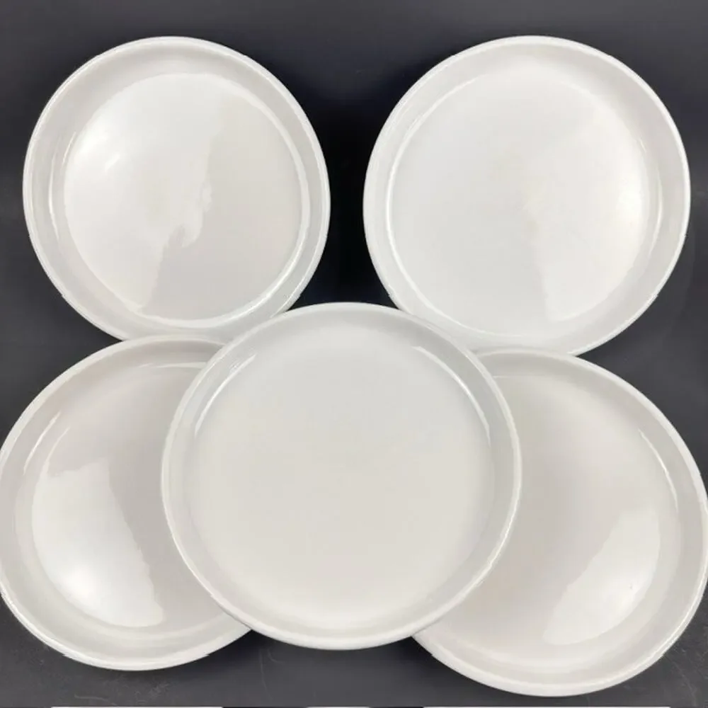 Crate and Barrel Cafeware II Salad Plate White Porcelain 8 1/4